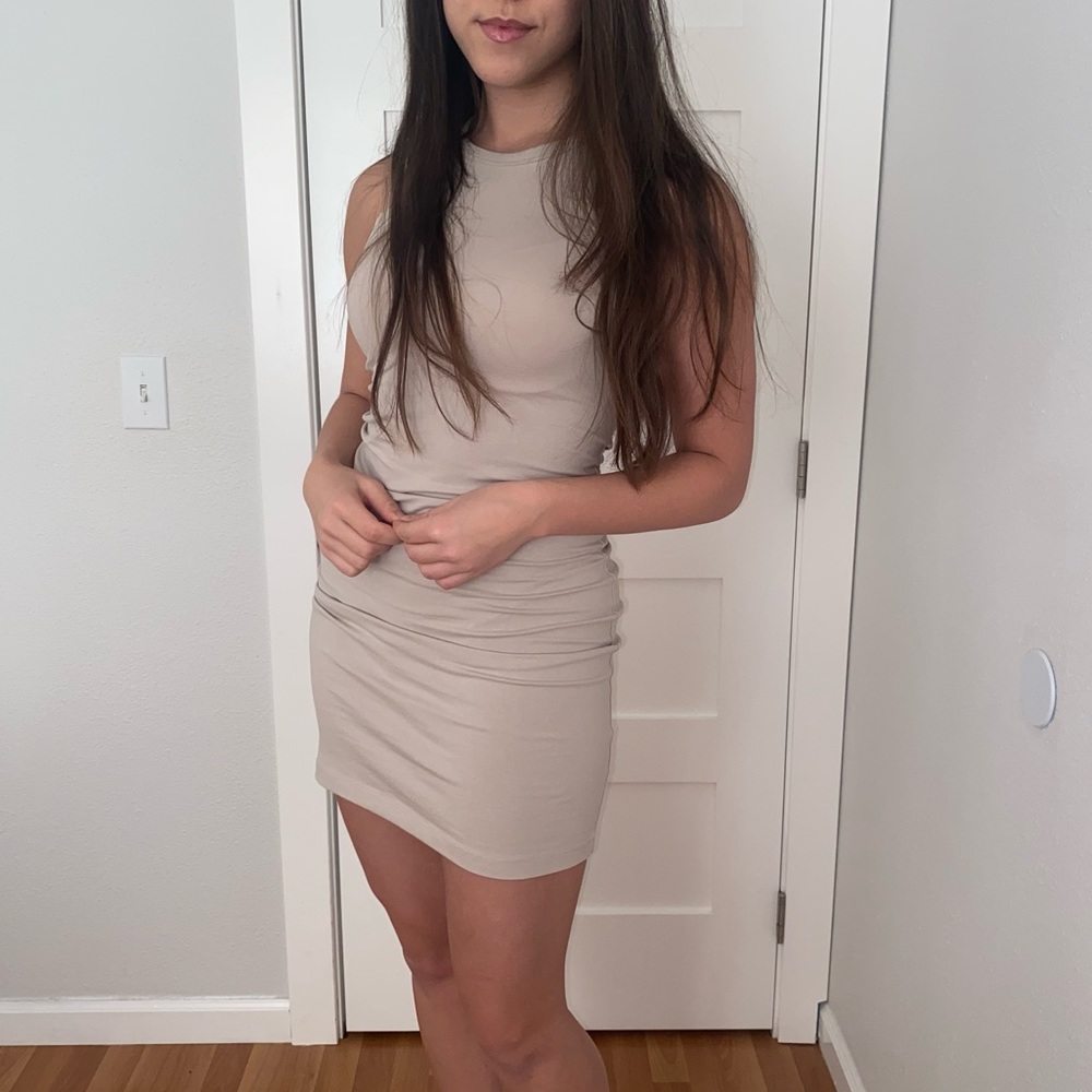 Beige Mini Dress